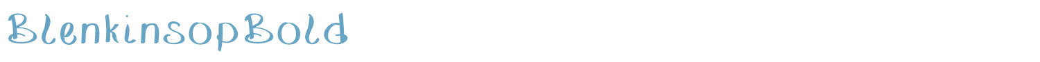 sample BlenkinsopBold font