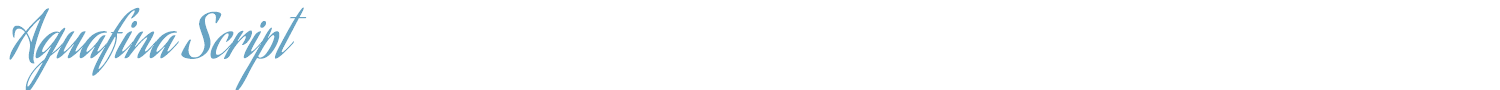 sample Aguafina Script font