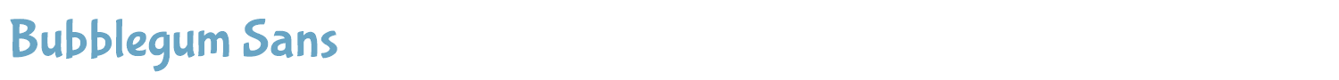 sample Bubblegum Sans font