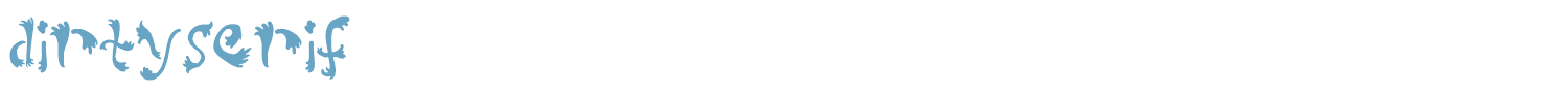 sample DirtySerif font