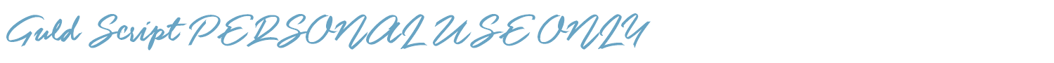 sample Guld Script PERSONAL USE ONLY font