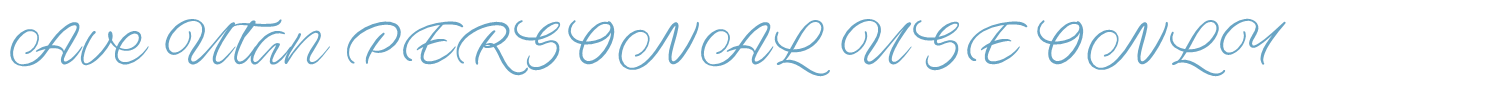 sample Ave Utan PERSONAL USE ONLY font