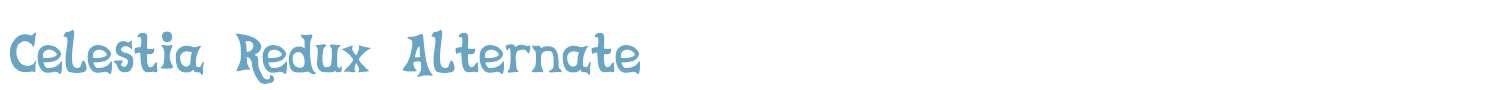 sample Celestia Redux font