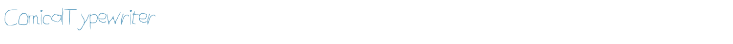 sample ComicalTypewriter font