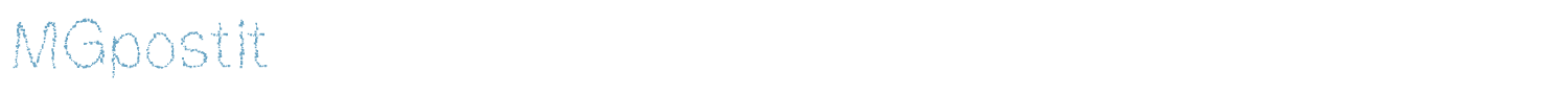 sample MGpostit font