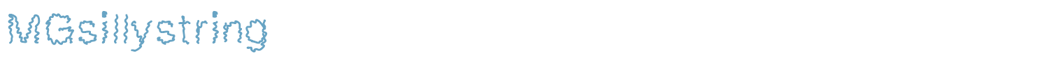 sample MGsillystring font