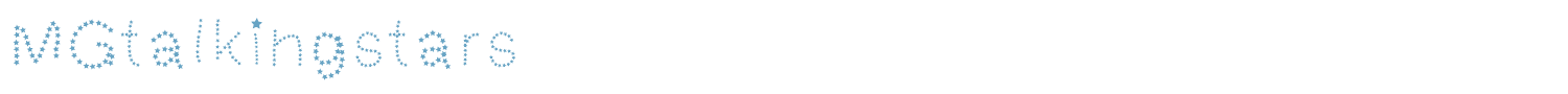 sample MGtalkingstars font