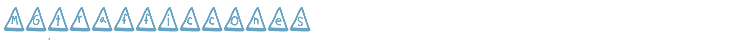 sample MGtrafficcones font