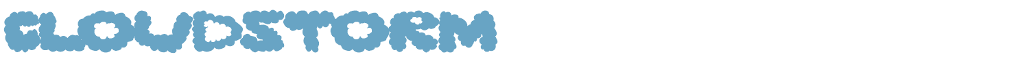 sample cloudstorm font