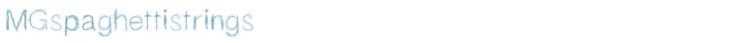 sample MGspaghettistrings font