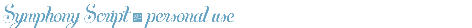 sample Symphony Script - personal use font