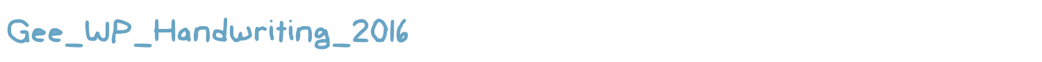 sample Gee_WP_Handwriting_2016 font