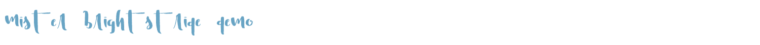 sample Mister Brightstride Demo font