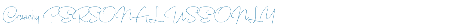 sample Crunchy PERSONAL USE ONLY font
