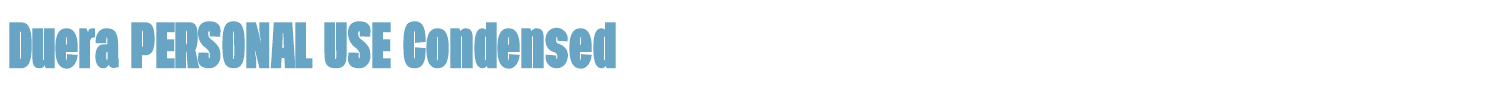 sample Duera PERSONAL USE Normal font