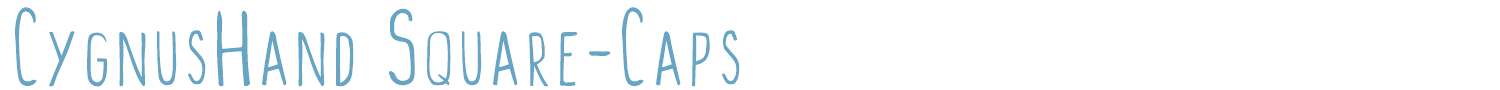 sample CygnusHand Square-Caps font