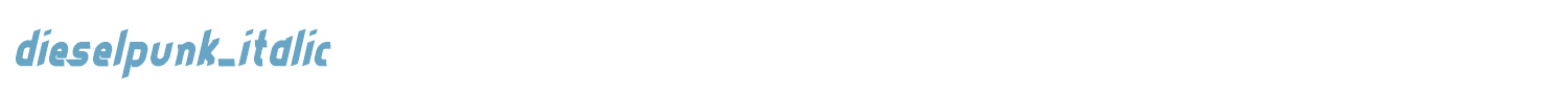 sample DIESELPUNK font