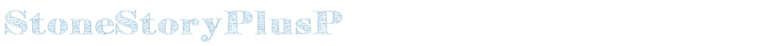 sample StoneStoryPlusP font