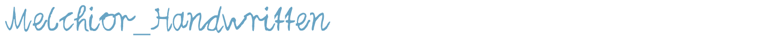 sample Melchior_Handwritten font