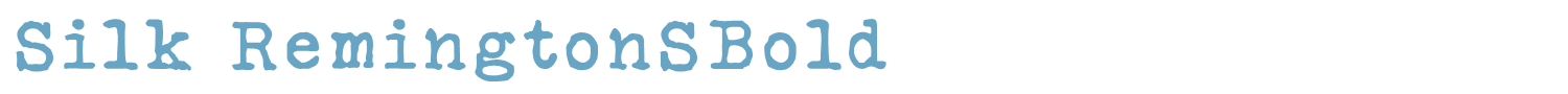sample Silk RemingtonSBold font