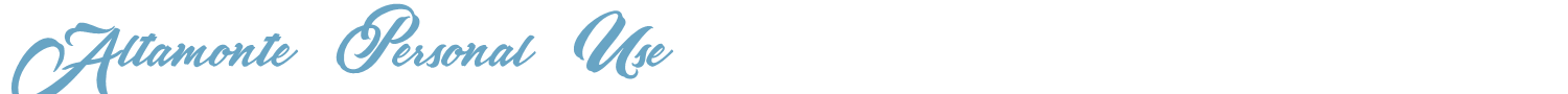 sample Altamonte Personal Use font