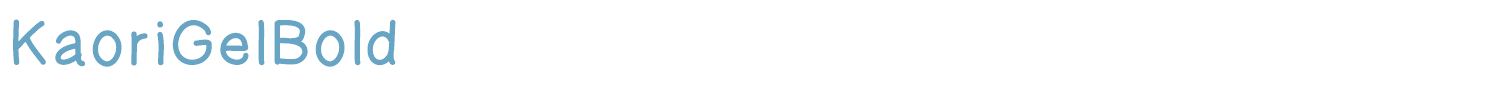 sample KaoriGelBold font