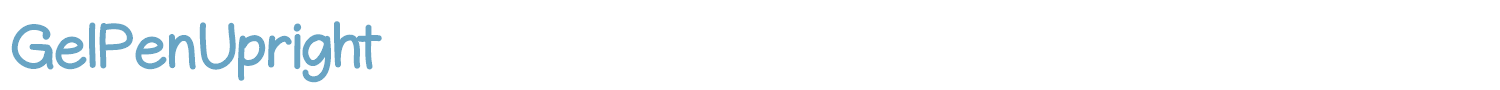 sample GelPenUpright font
