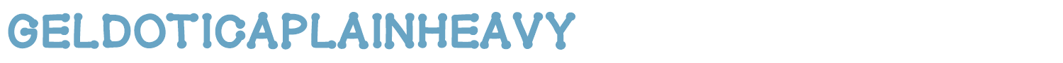 sample GelDoticaPlainHeavy font