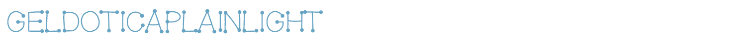 sample GelDoticaPlainLight font