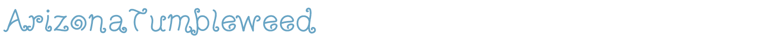 sample ArizonaTumbleweed font