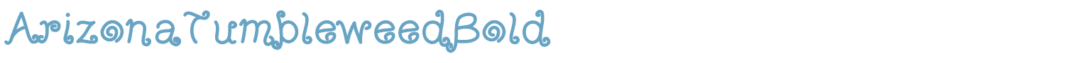 sample ArizonaTumbleweedBold font