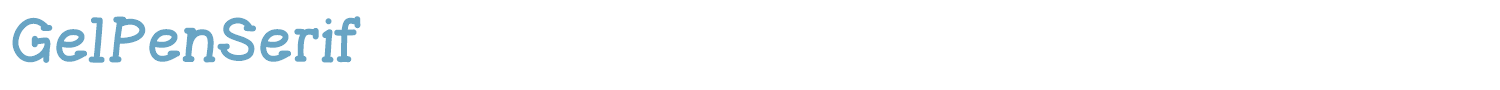 sample GelPenSerif font