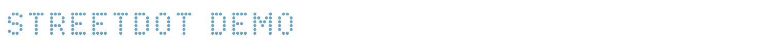 sample StreetDot Demo font