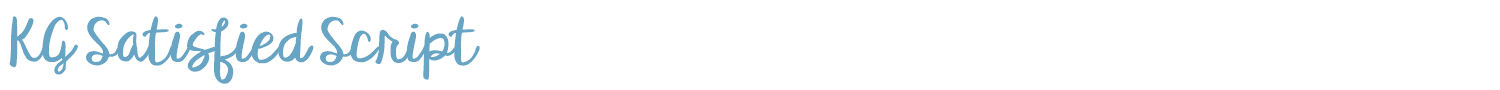 sample KG Satisfied Script font