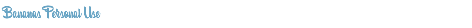 sample Bananas Personal Use font