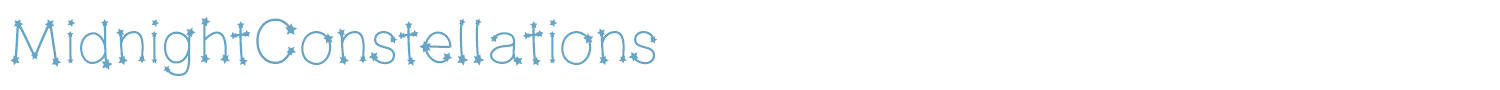 sample MidnightConstellations font