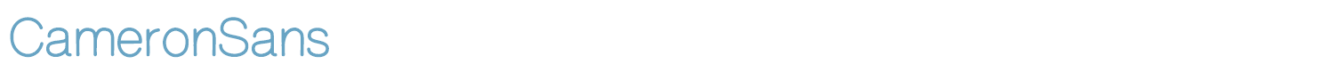 sample CameronSans font