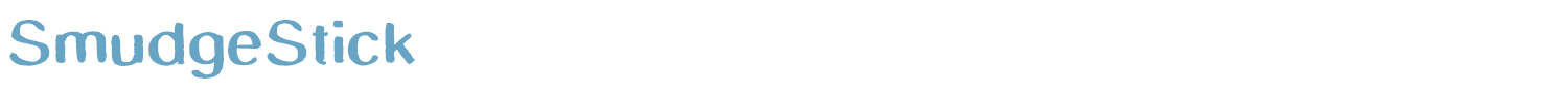 sample SmudgeStick font