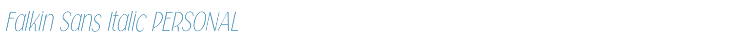 sample Falkin Sans PERSONAL font