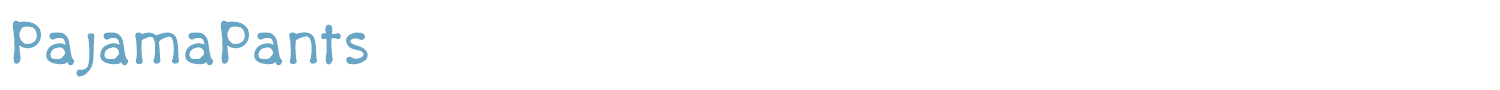 sample PajamaPants font