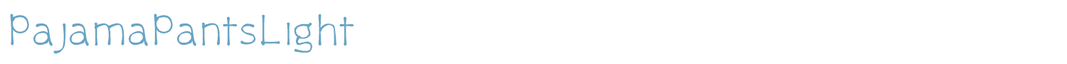 sample PajamaPantsLight font