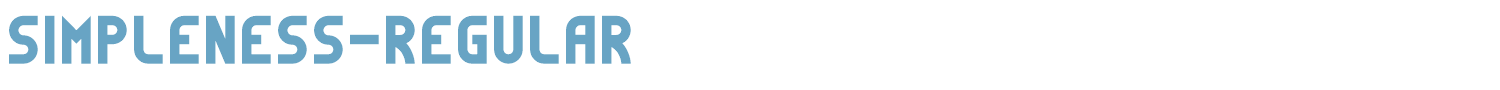 sample Simpleness-Regular font