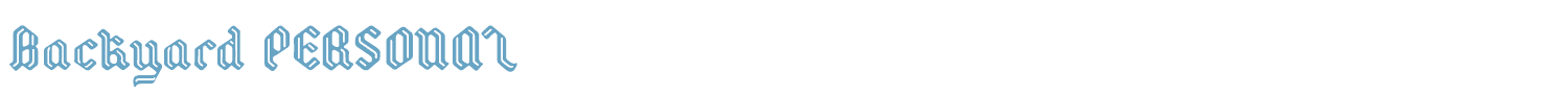 sample Backyard PERSONAL font