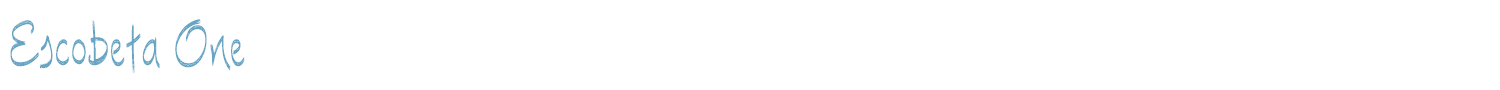 sample Escobeta One font
