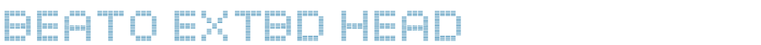 sample Beato ExtBd Head font