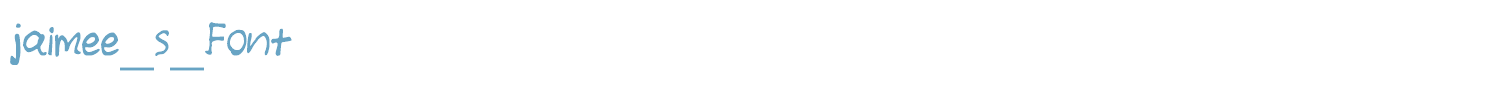 sample jaimee_s_Font font