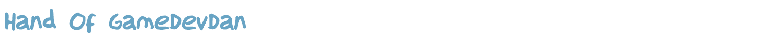 sample Hand Of GameDevDan font
