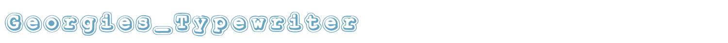 sample Georgies_Typewriter font