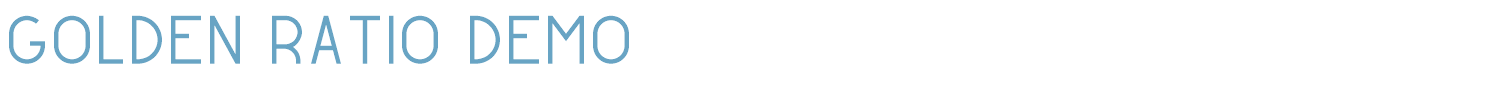 sample Golden Ratio Demo font