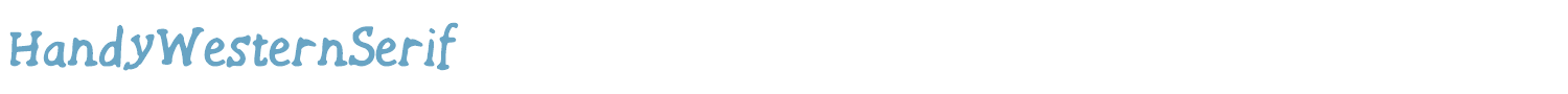 sample HandyWesternSerif font